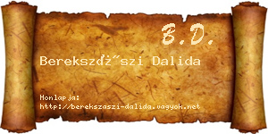 Berekszászi Dalida névjegykártya